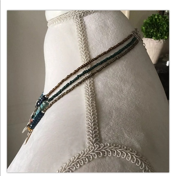 LAST 1! NEW Necklace Earrings SET Southwest Desert Colors Boho Medallions Beads - Picture 9 of 12